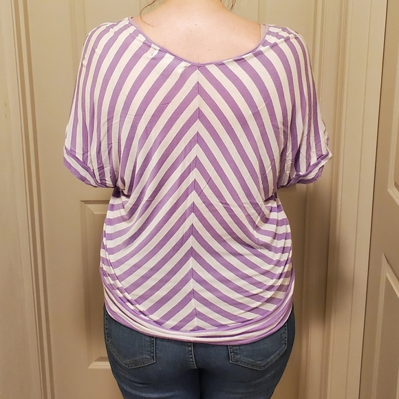 Michael Kors Dolman Striped V-Neck Top - Picture 3 of 6